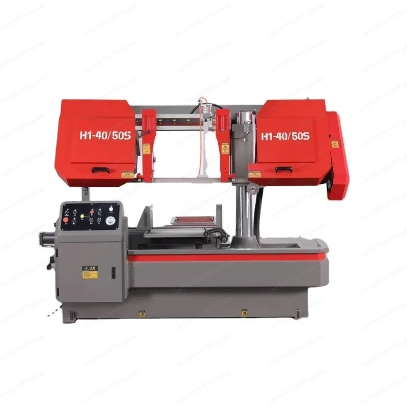 H1‑40/50S Semi‑Automatic Metalworking Band Saw, Miter Bevel Angle Cutting Horizontal Bandsaw Machine