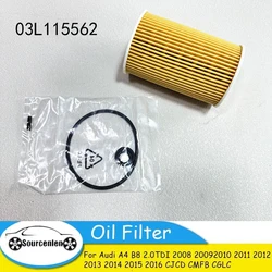 Oil Filter 03L115562 For Audi A4 B8 2.0TDI 2008 2009 2010 2011 2012 2013 2014 2015 2016 CJCD CMFB CGLC Car Accessories