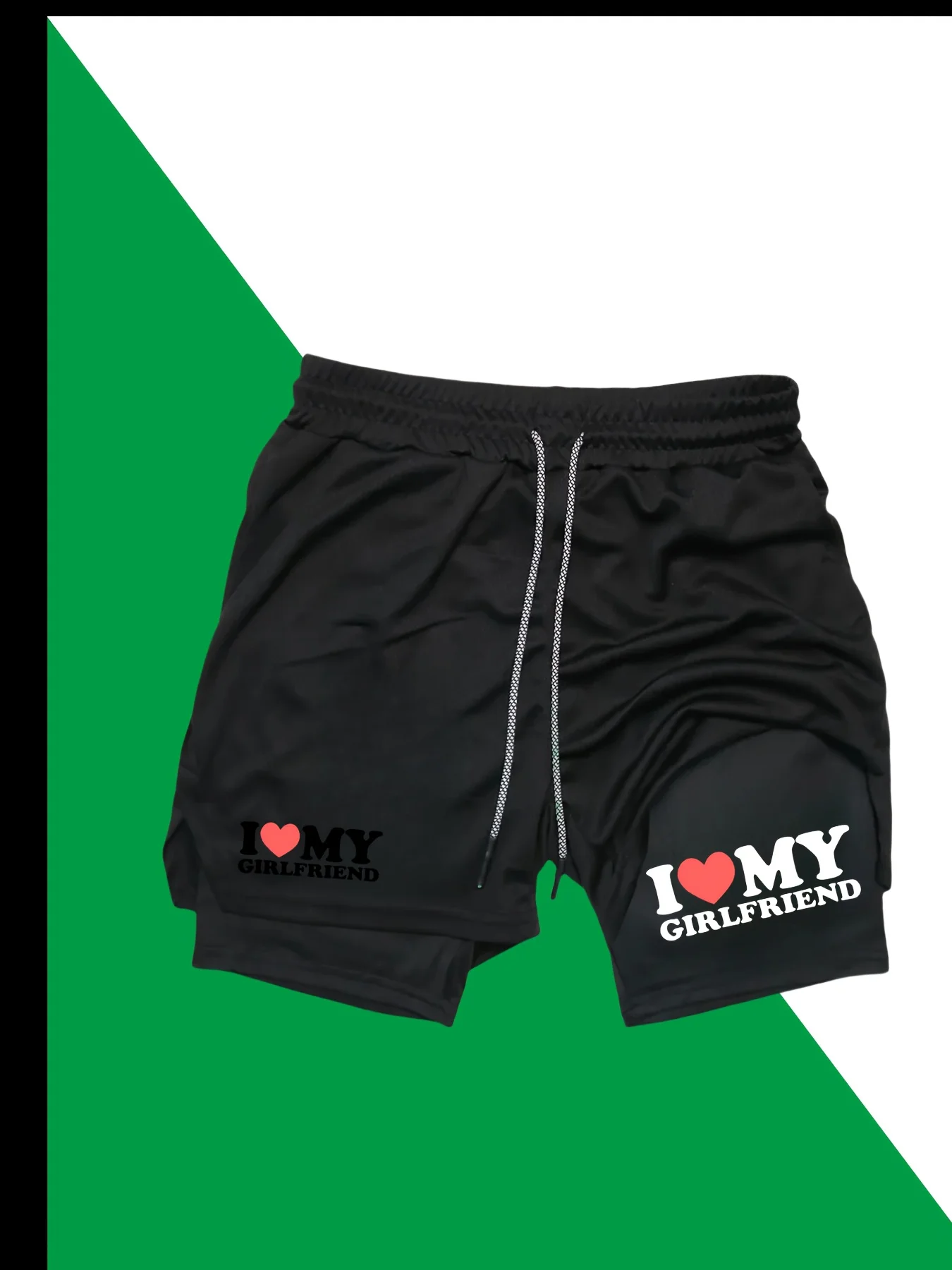 

2-in-1 Men's Quick-Dry Athletic Shorts Breathable Moisture-Wicking Workout Shorts for Running Gym Traininge