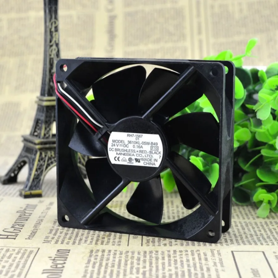 AA + FOR 3610KL-05W-B49 Original Meibeya NMB 24V 0.16A92 * 92 * 25 Three-wire inverter fan