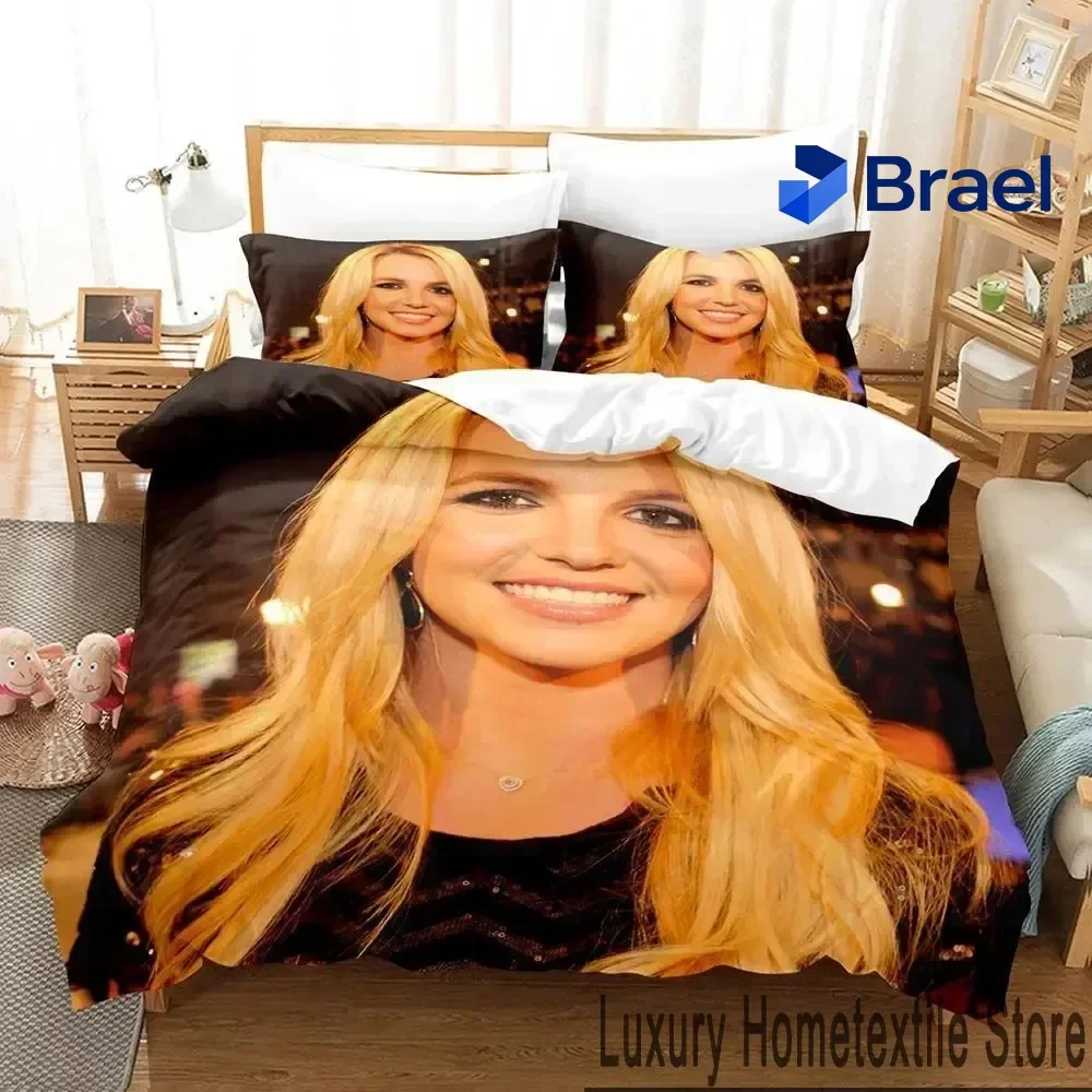 Exquisite 3D Print Britney Spears Bedding Set Boys Girls Twin Queen King Size Duvet Cover Pillowcase Bed Boys Adult Home Textile