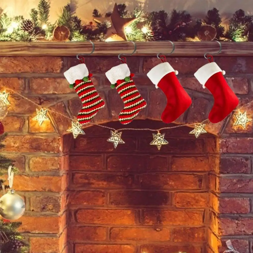 Soporte para artículos colgantes, gancho para medias de chimenea navideña, soporte para medias, colgador de chimenea de Metal para decoración de fiesta de Navidad