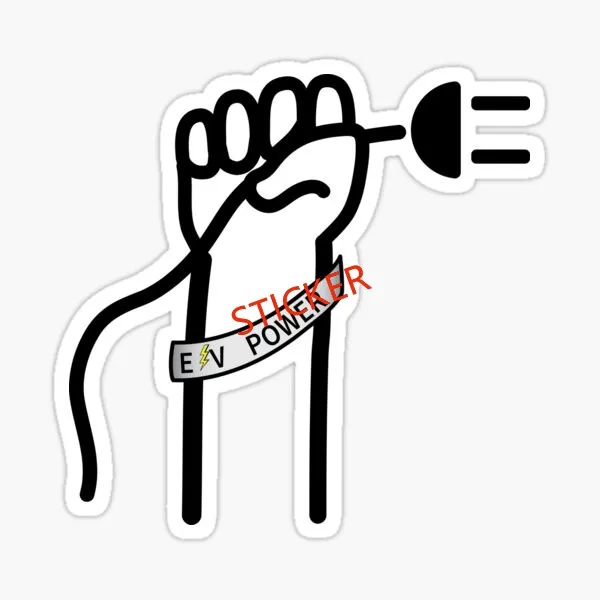 ملصق على شكل ورقة خضراء لباب أو جدار EV ومحطة شحن السيارة الكهربائية Eco ev ملصقات جل للدراجة والسيارة الهجينة #4