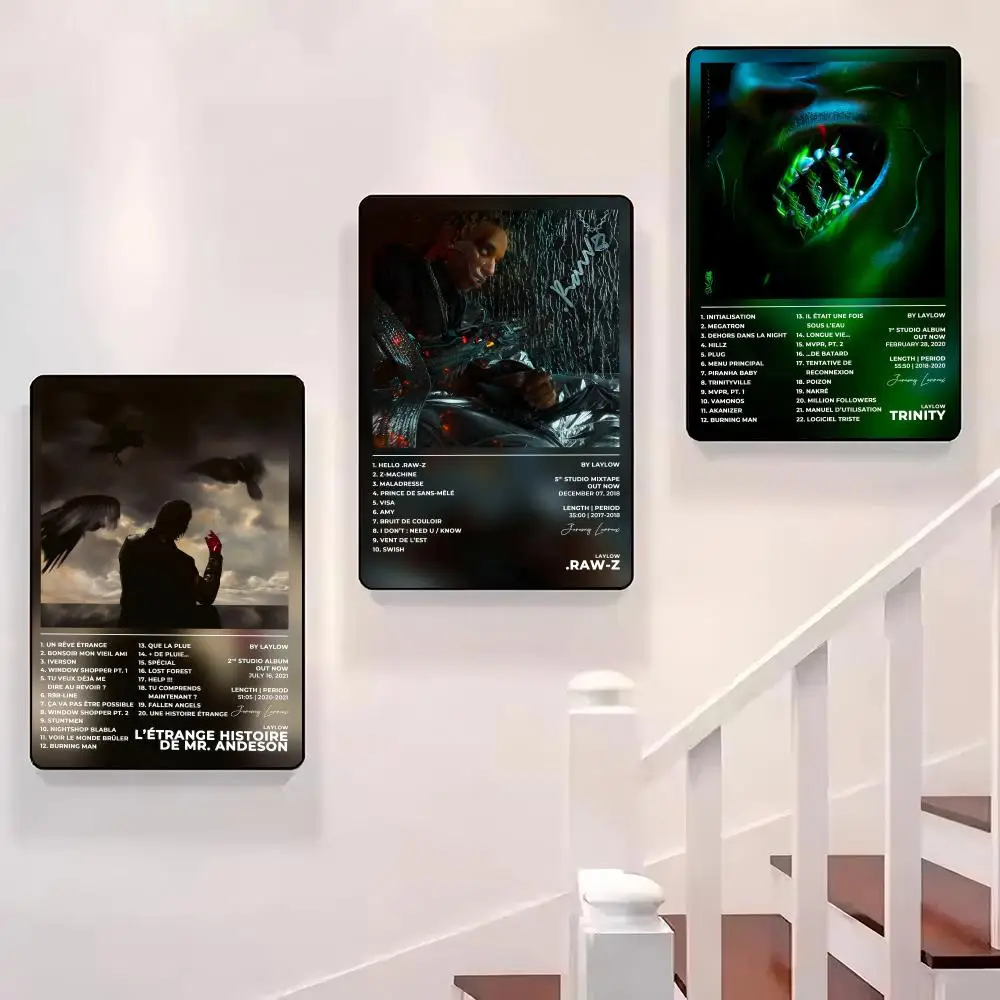 

French Hip Hop Rapper L-Laylow Poster Sticky Wall Waterproof Home Living Room Bedroom Bar Aesthetic Decoration Perfect Gift