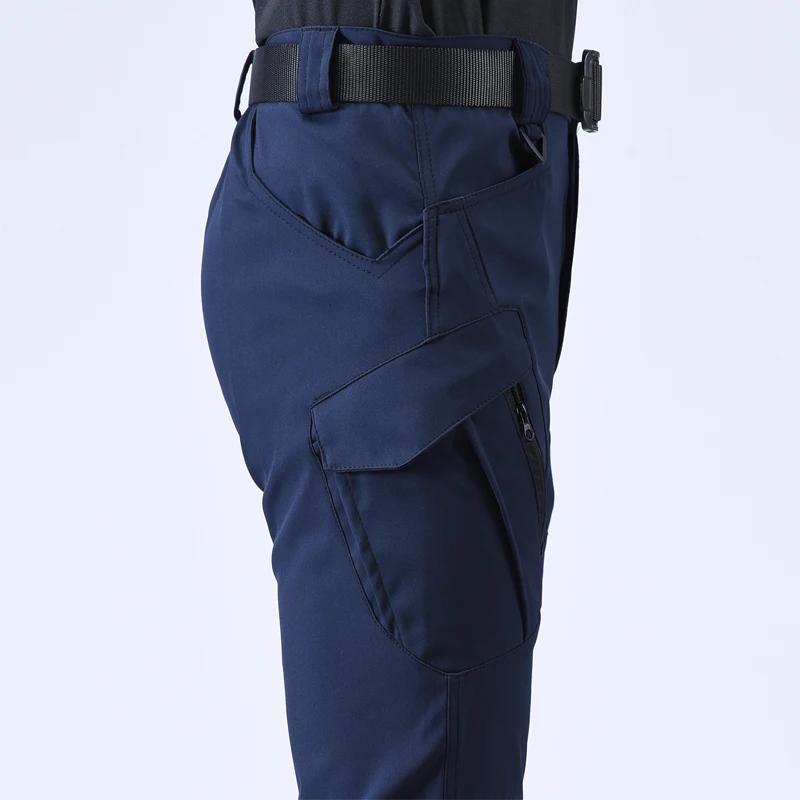 Men Elastic Sharkskin Spring Autumn City Cargo Pants Hiking Camping Climbing Casual Tactical Military Combat Trousers Quick Dry