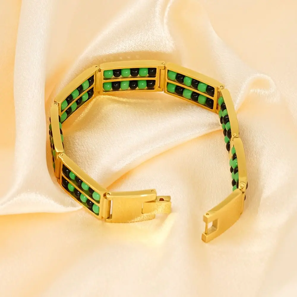 Stainless Steel Babalawo Orula Protection Bracelet Double Row Creative Natural Stone Beaded Bracelet Luxury