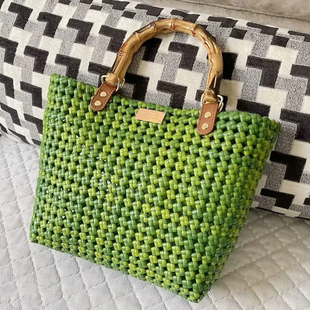 مقابض محفظة جديدة من الخيزران قابلة للفصل مع مشبك من البلاستيك وحقيبة من الخيزران وحزام حقيبة الكتف