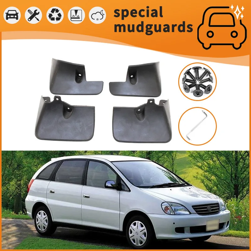 For the 98-04 Toyota Gaia Nadia Mudguards Fender Mudflaps Front Rear Flares Splash Guards Cover Car Accessorie