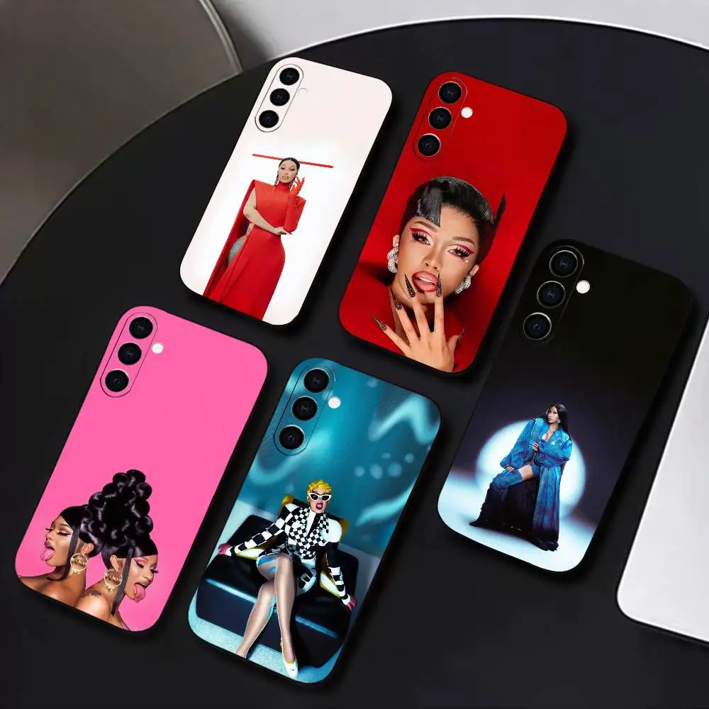 

Singer C-Cardi-B Phone Case For Samsung Galaxy A73,A72,A71,A70,A53,A52,A51,Soft Silicone Black Cover