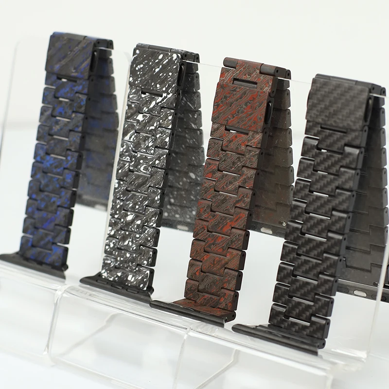 Applicable to Apple watch strap iwatch7/6/5/4/3/SE representative with magnetic watch strap color carbon fashion business