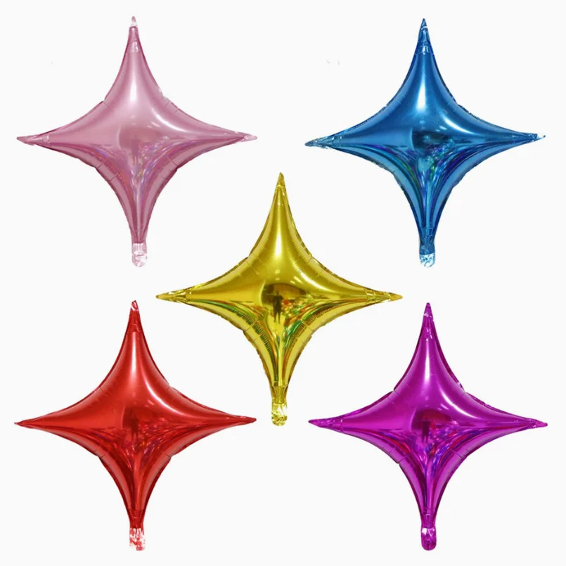 26 Inch Four Corner Star Balloon Children's Birthday Party Decoration Balloon Lollipop Aluminum Foil Balloon Kids Helium Balloon