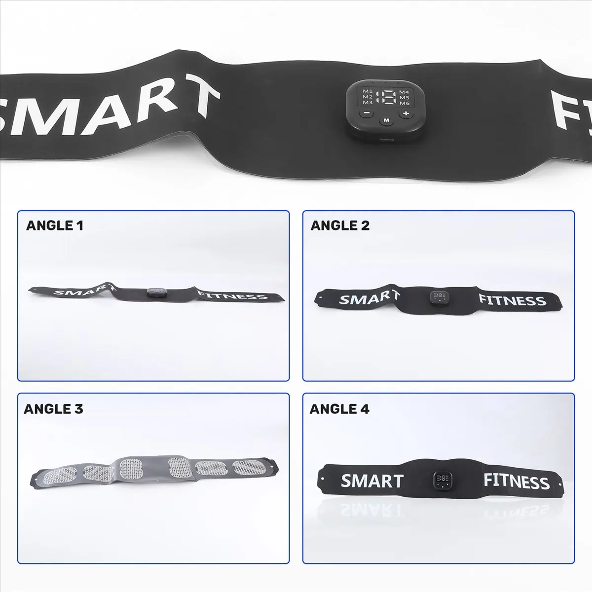 (ABHW) Muscle Stimulator Trainer Smart Fitness Abdominal Training Electric Weight Loss Stickers Body Slimming Belt Unisex