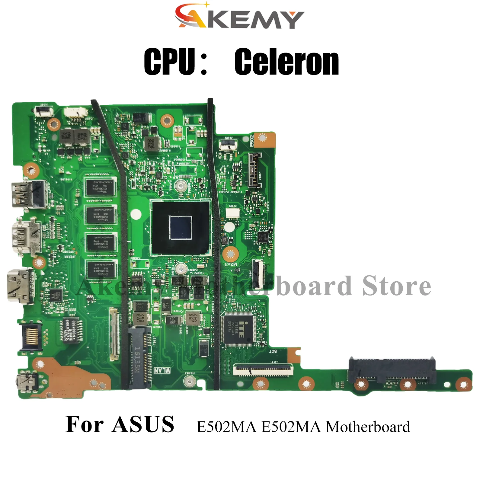 

E502MA Laptop Motherboard For ASUS EeeBook E502MA E502M Notebook Mainboard With Celeron CPU 100% tests OK fast shipping stk