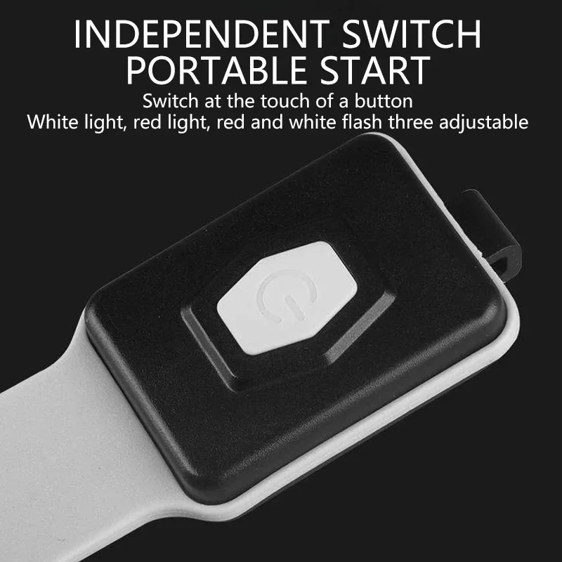 Luce da corsa COB ultraleggera Fascia da braccio per corsa notturna Tipo di luce di ricarica Sport all'aria aperta Luce lampeggiante Spia leggera
