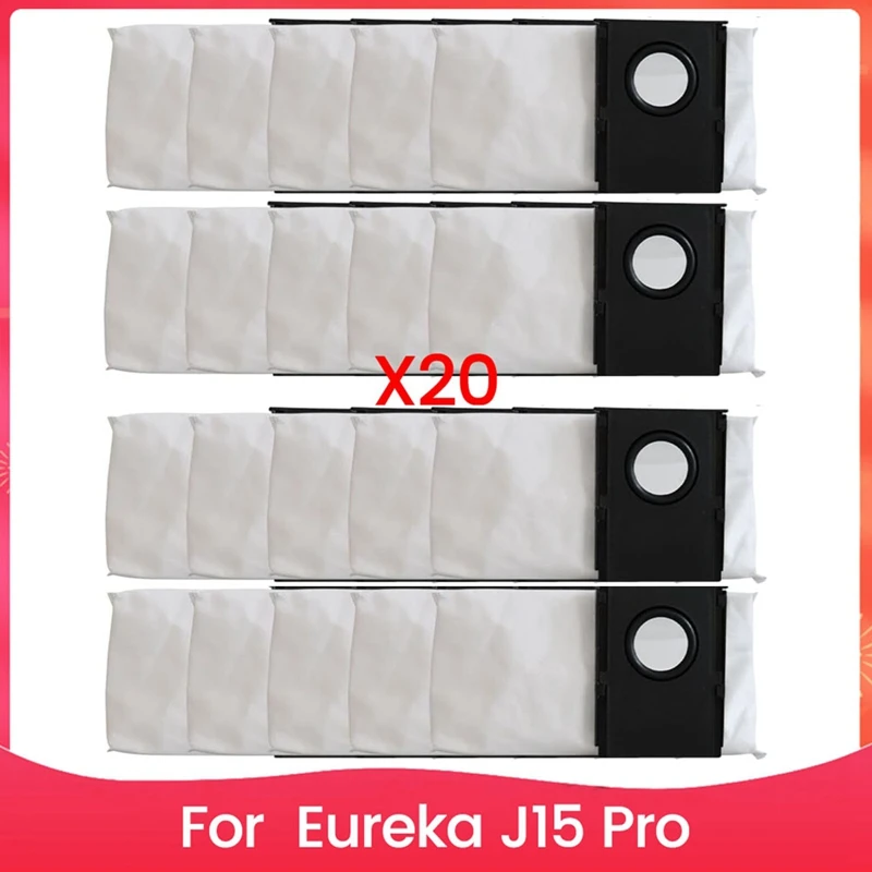 20 個ダストバッグ交換 Eureka J15 Pro ウルトラフロア掃除機用、大容量交換バッグ