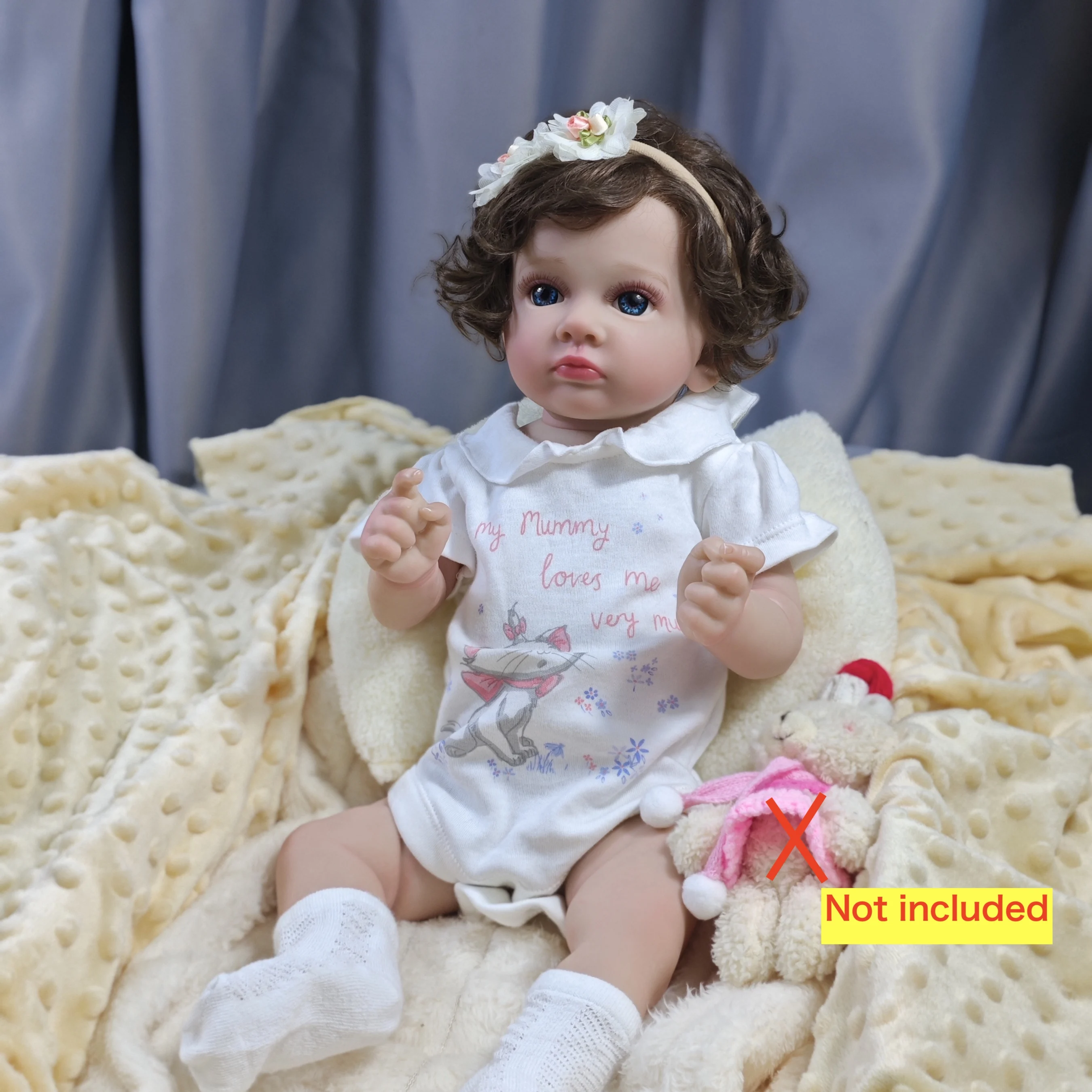 53CM Full Body Vinyl Meisje Waterdichte Reborn Pop Tutti Gezicht Handgedetailleerd Schilderen met Zichtbare Aderen Levensechte 3D Huidskleur Cadeau
