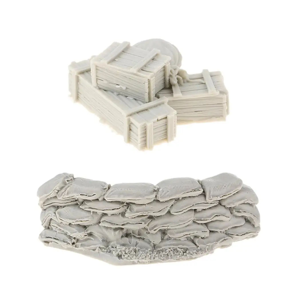 1:35 Resin Model DIY Scenery Wall Ammunition Boxes Bags Unpainted