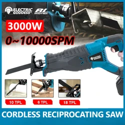 Electric Goddess Cordless Power Tools Reciprocating Saw Battery-free Metal Woodworking Cutting Tool for Makita 18V Battery