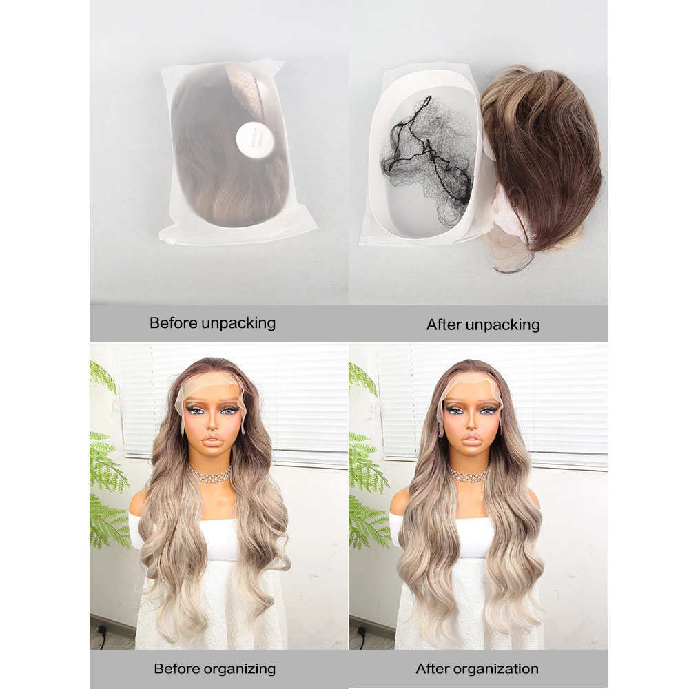 LIGHT BEAUTY 13*4 perucas dianteiras de renda perucas retas com cabelo sintético de alta qualidade perucas encaracoladas e boa textura