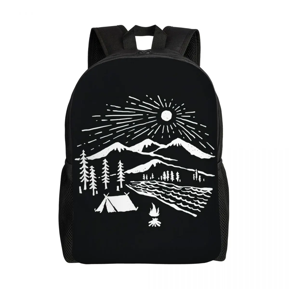 Camping Hiking Adventure Nature Travel Backpack Men Women School Laptop Bookbag Travel Hiking College Student Daypack Bags