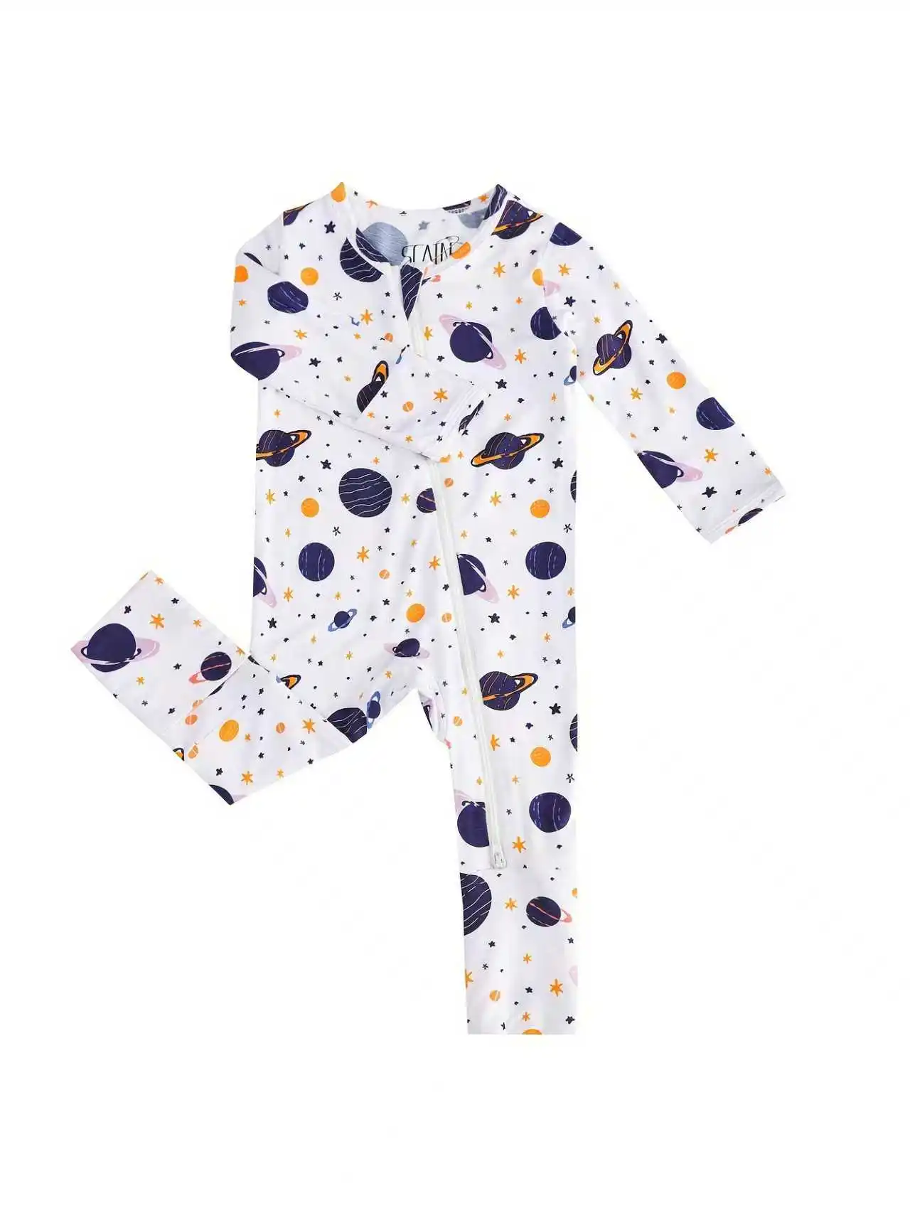 Two-piece fashion baby romper set, randomly selected Bamboo fibre baby romper, 0-24 months view 5