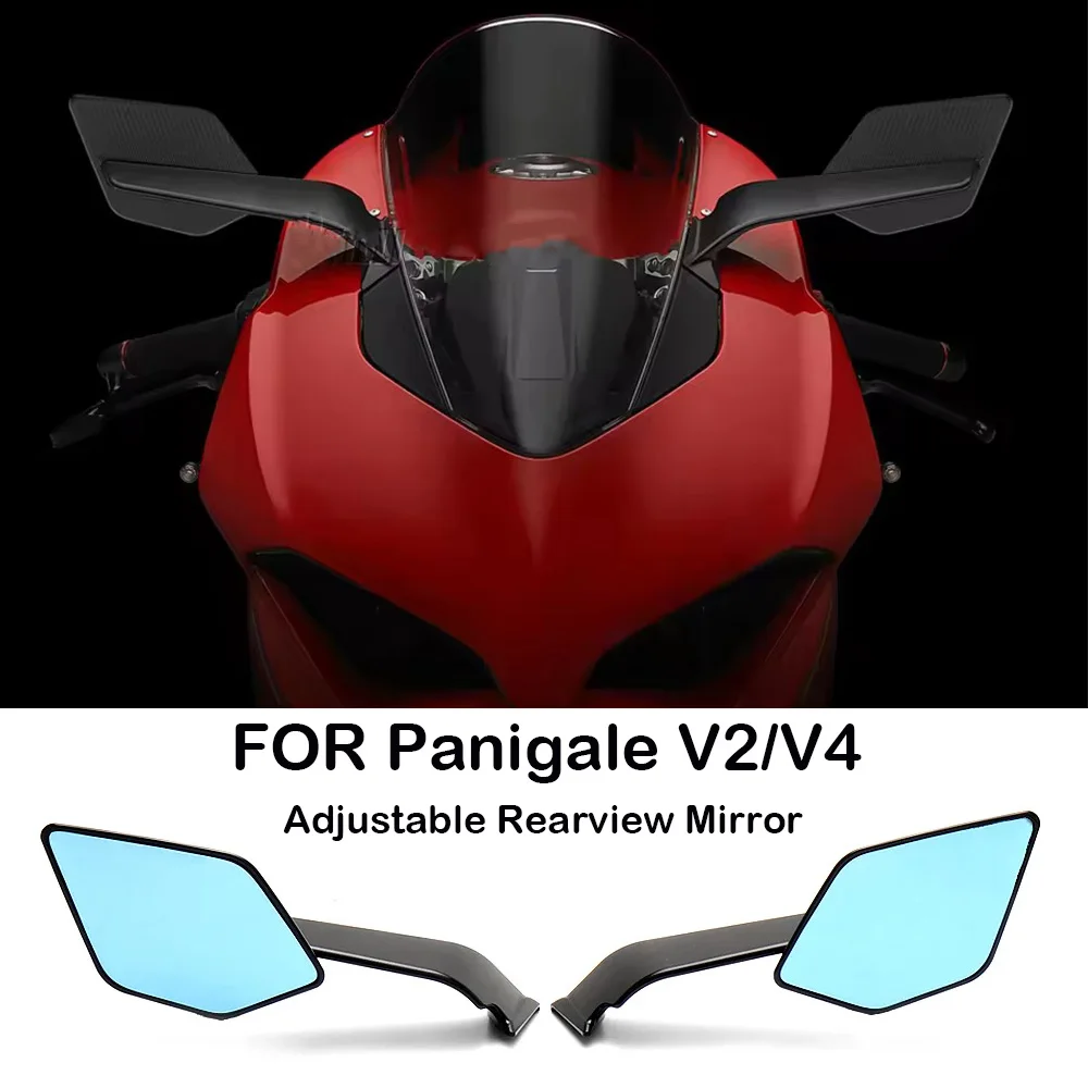 

Для Ducati Panigale V4 2018-2024 Panigale V2 2020-2024 новые аксессуары для мотоциклов, регулируемое алюминиевое боковое зеркало, синяя линза