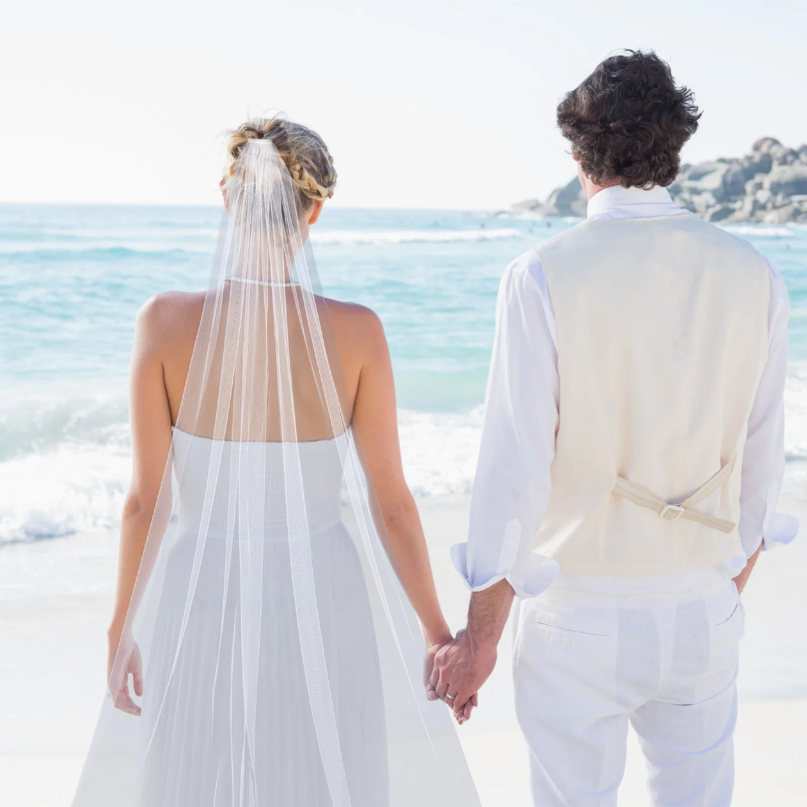 

Bridal Lace Veil Cathedral Long Wedding Headpiece Durable Easy Match Everything Unforgettable Big Day Accessory