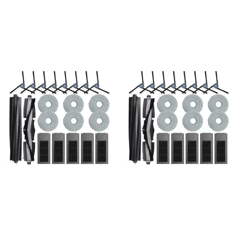 ABUD-2X ل Ecovacs Deebot X2 Omni / X2 Pro / X2 روبوت فراغ الملحقات الأسطوانة الجانب الرئيسي فرشاة فلتر Hepa ممسحة القماش أجزاء