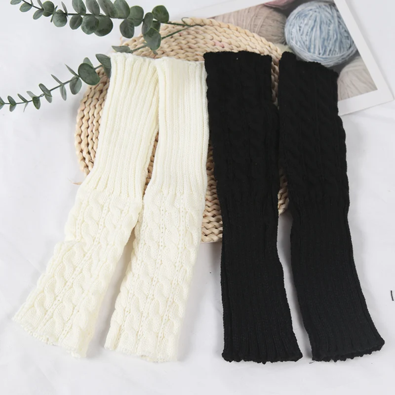 New Children Girl Leg Warmers Lolitas style Twist Knitted Socks Kids Warm Foot Cover Sweet Spring Autumn Cosplay Heap Heap Socks