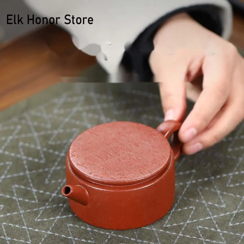 125/180ml Pure Hansmade Yixing Purple Clay Teapot Raw Ore Downslope Mud Teapot Beauty Kettle Zisha Tea Ceremony Accessories Gift