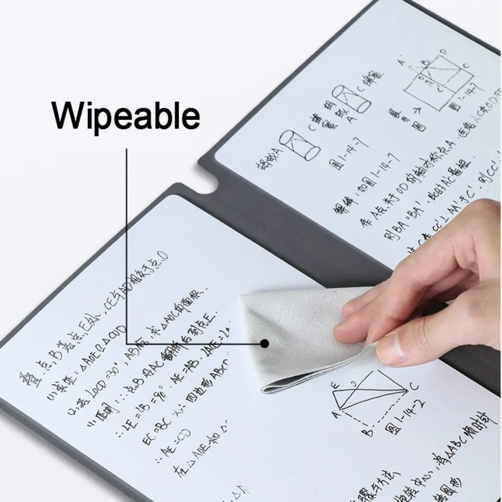 Elegante Reutilizável A5 Planejador Semanal, apagável Whiteboard Pen, Apagar Pano, Escrita Board, Memo Pad, Whiteboard Notebook