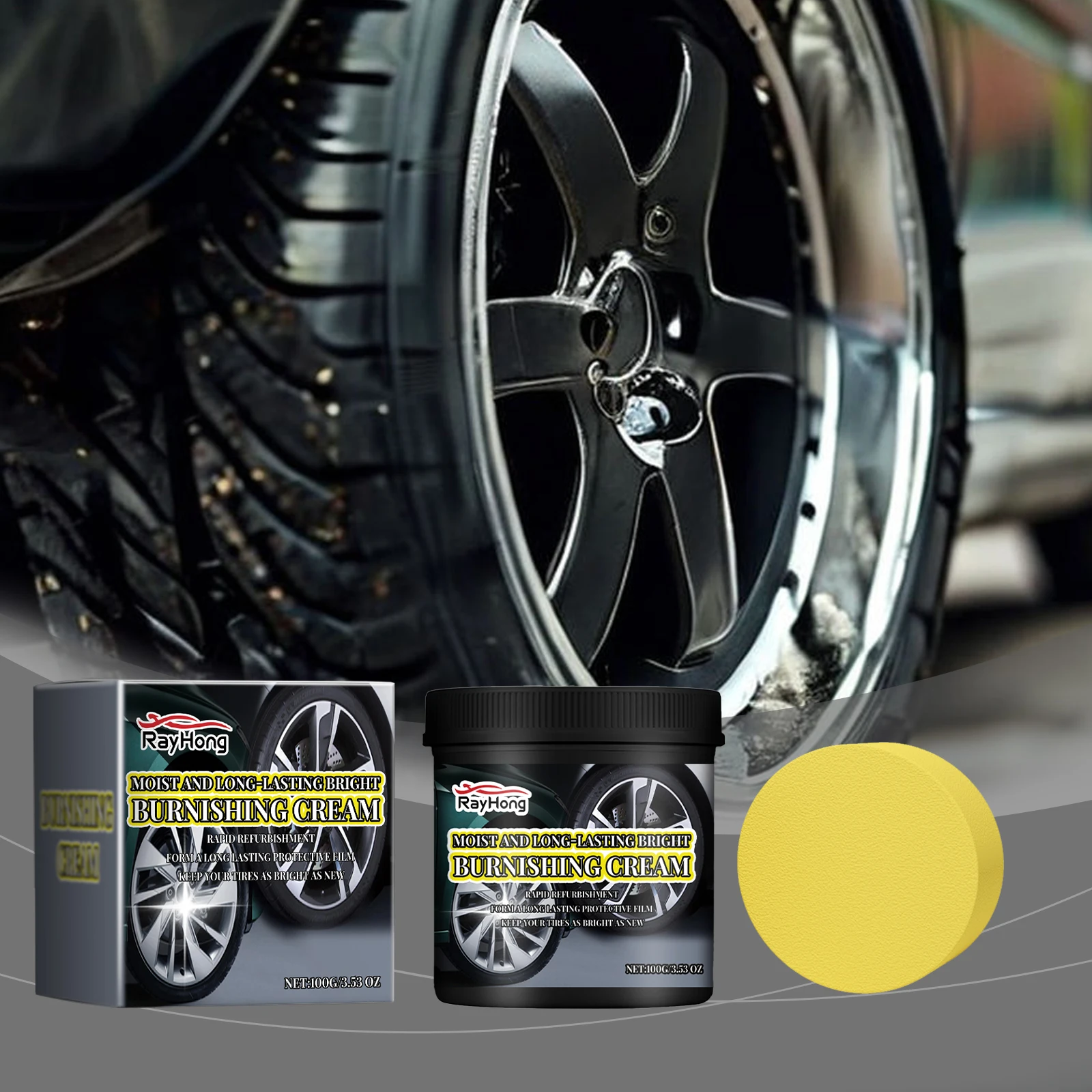 Car Tire Retreading Paste Car Tire Cleaning Rust Removal Polishing Brightening Wheel Tire Care