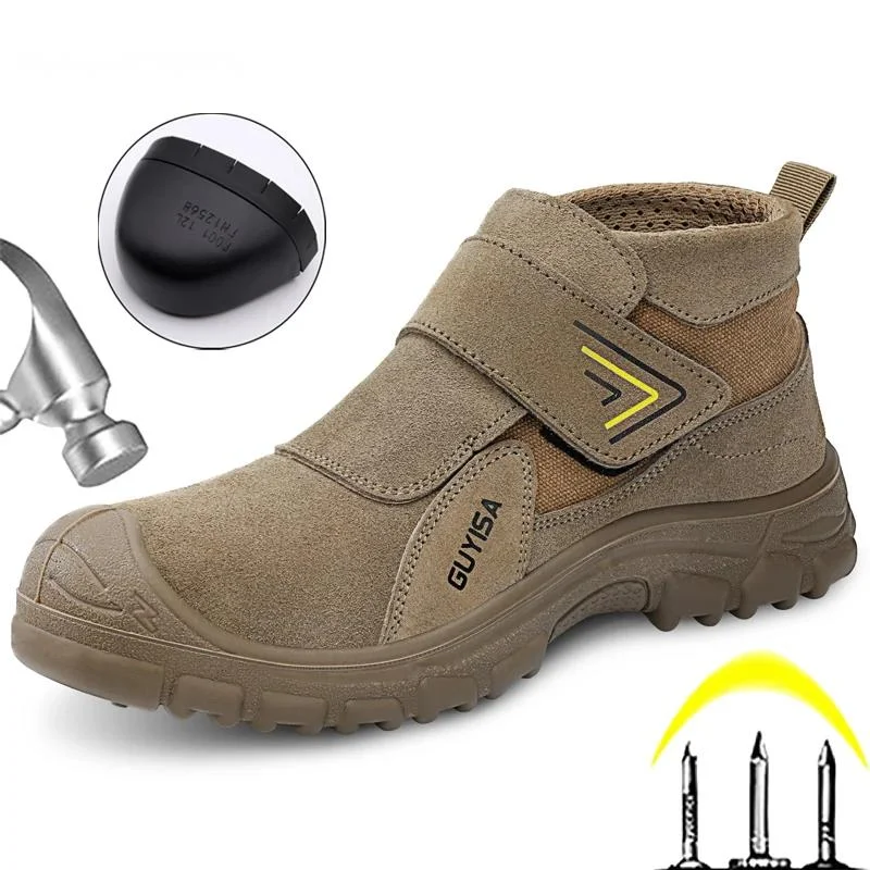 Anti Scald Welding Work Shoes Men Anti-smash Anti-puncture Safety Shoes Men Protective Boots Wear Resistant Man Industrial Shoes