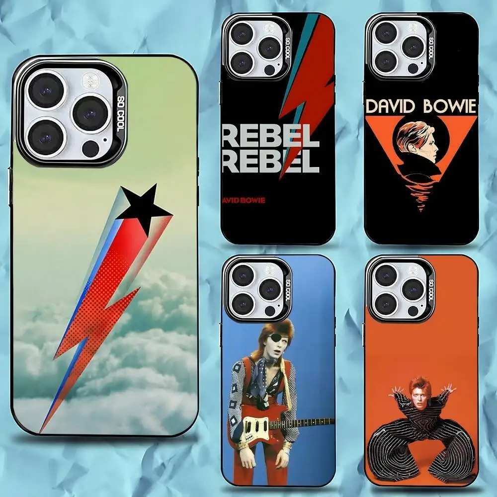 

D-David Cool B-bowie Phone Case For iPhone 16,15,14,13,12,11,Pro,Max,Plus,Mini,XS,SE Anti Fall Black Matte Hard Bumper