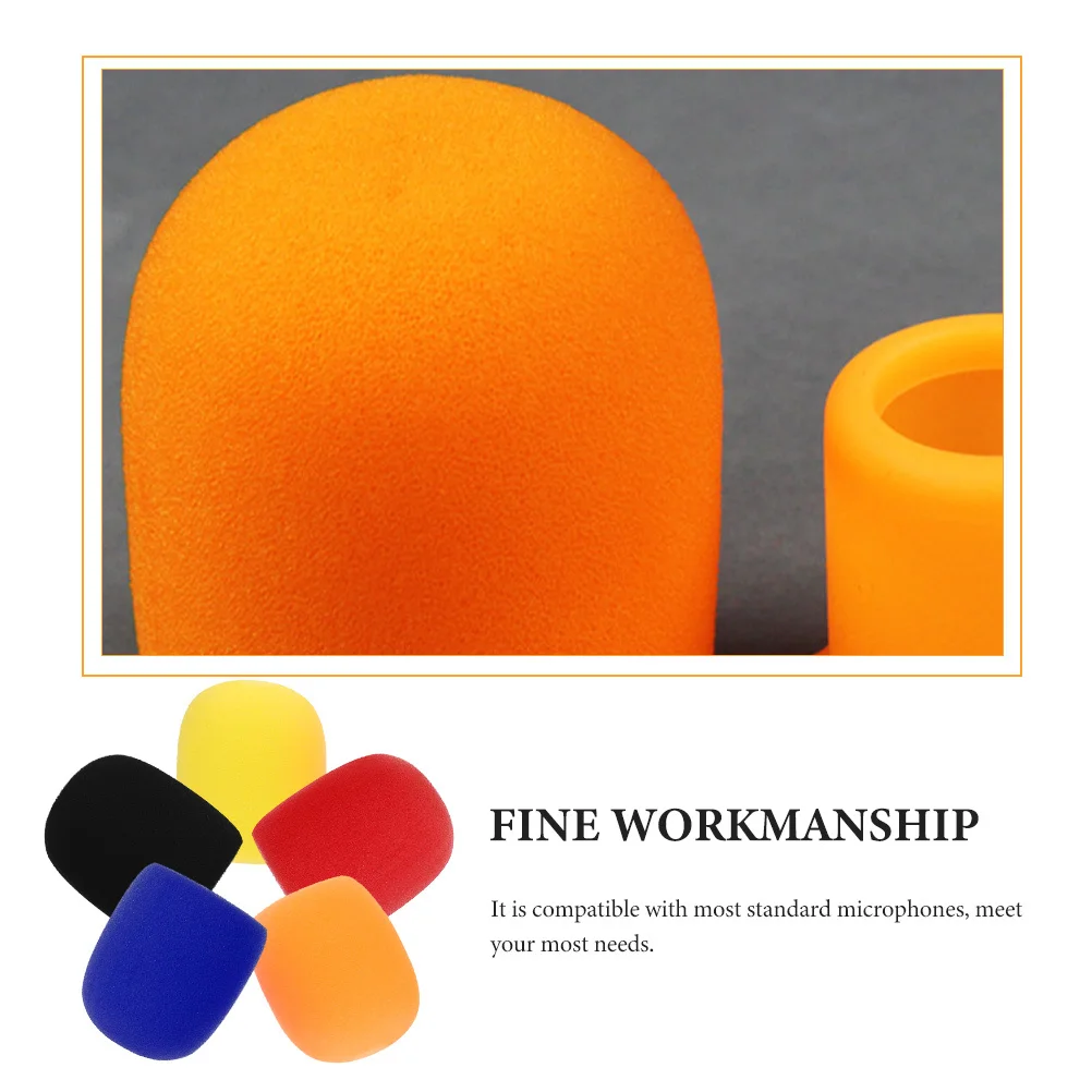 

10Pcs Handheld Mic Windscreen Sponge Covers Microphone Noise Reduction Karaoke Stage Mic Covers Microphone Cover