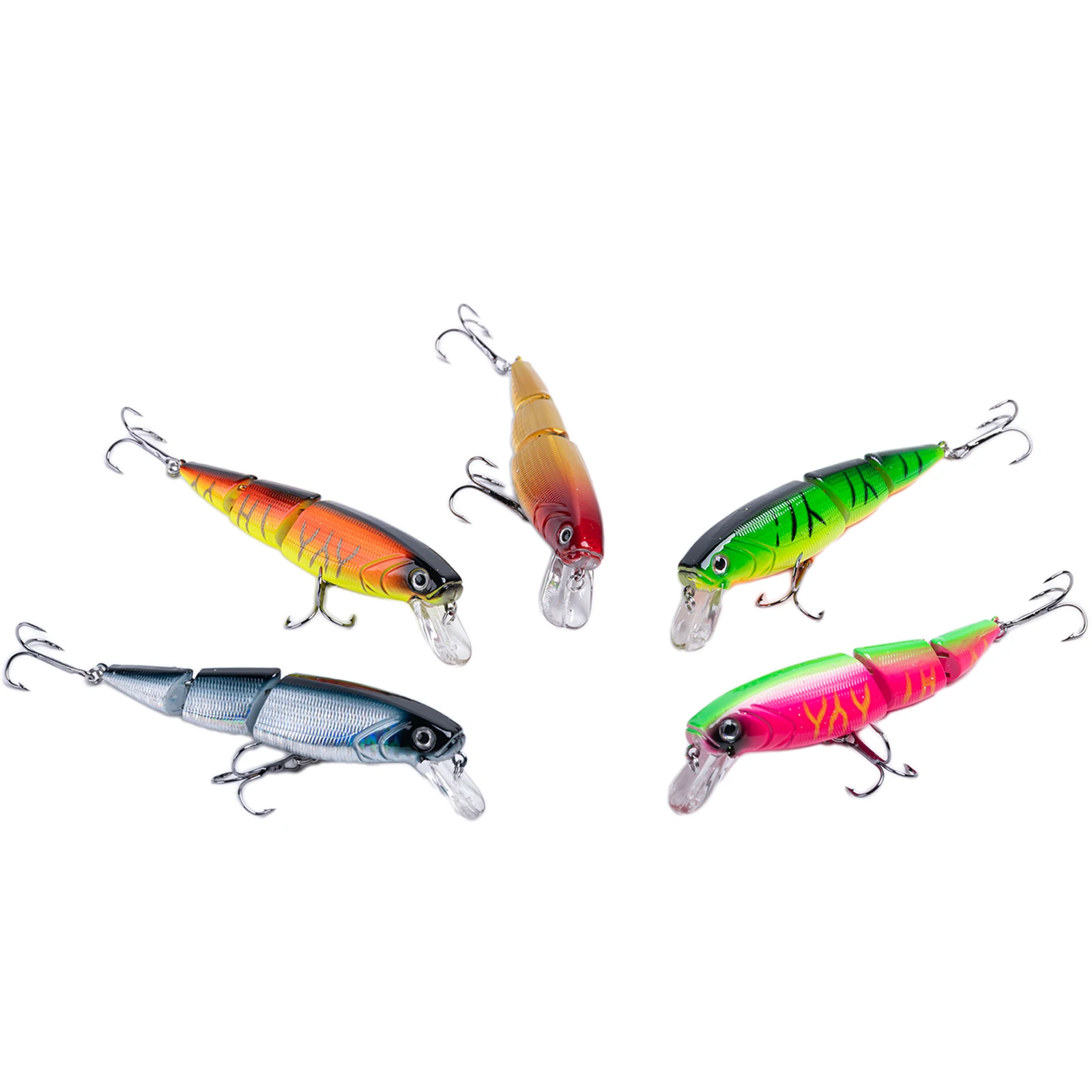 Goture 5pcs Minnow Fishing Lure 10cm 15g Wobbler Hard Bait Long Casting swimbait With Assisthook Crankbait Jerkbait Bass Tackle