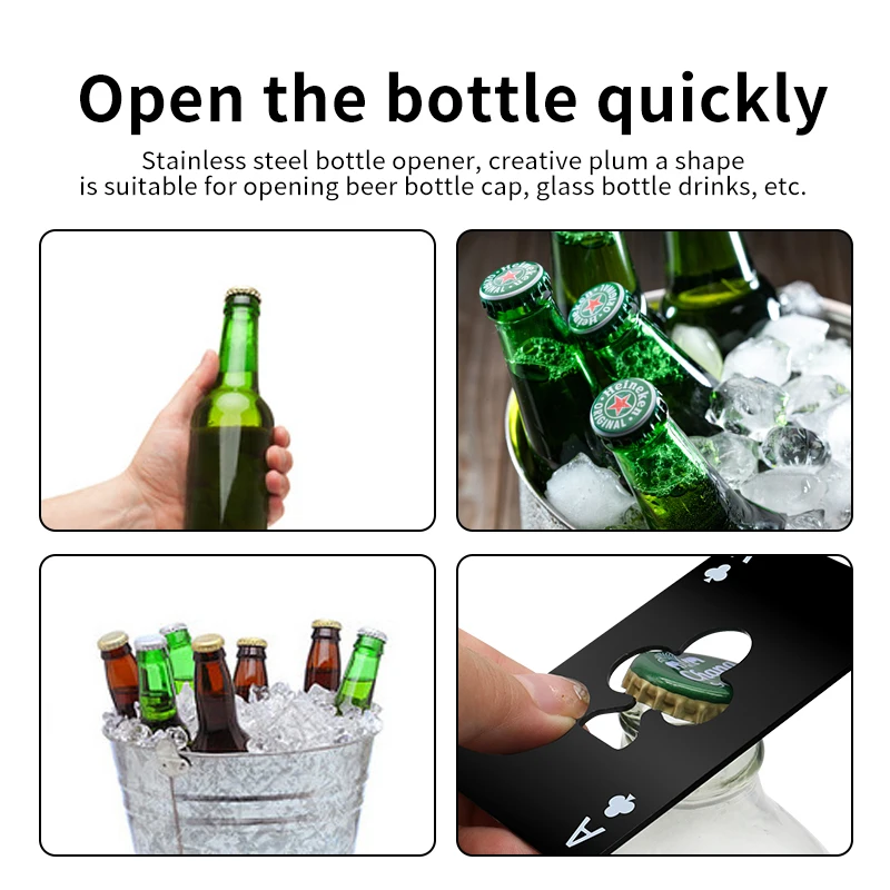 Credit Card Bottle Opener Stainless Steel Beer Opener Wallet Creative Pocket Beer Opener for Bar Party Wedding