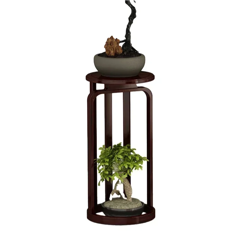 

Durable Floor Type Flower Shelf Bamboo Chinese Style Retro Chlorophytum Comosum Storage Holders Living Room Plant Organization