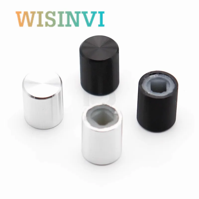 10PCS 8.5×10mm Aluminum alloy knob cap Amplifier volume Knob cap square hole 3.2x3.2mm for 6 * 6 series switch cap