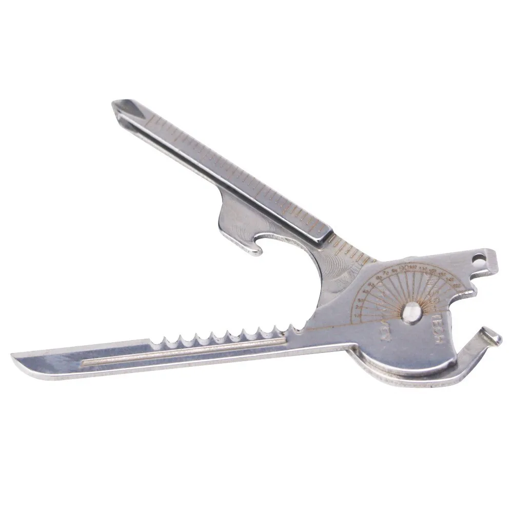 Pinza portachiavi pieghevole EDC multiutensile 6 in 1 con cacciavite apribottiglie per attrezzatura di sopravvivenza all'aperto