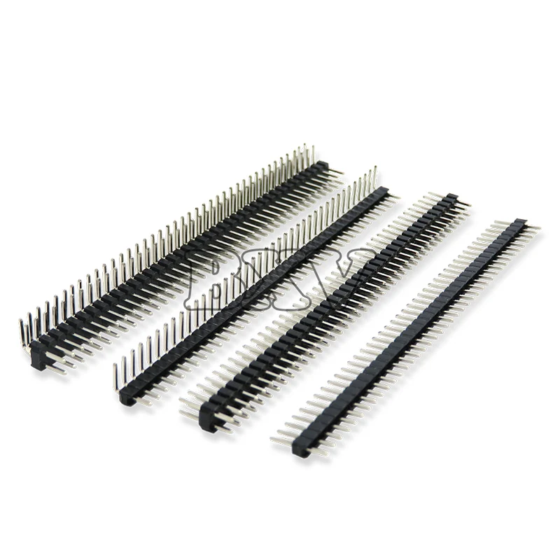 10PCS 40 Pin 1x40 2x40 Single Double Row Male 2.0 Breakable Pin Header Connector Strip For Arduino Black 2.0MM 90 Degrees