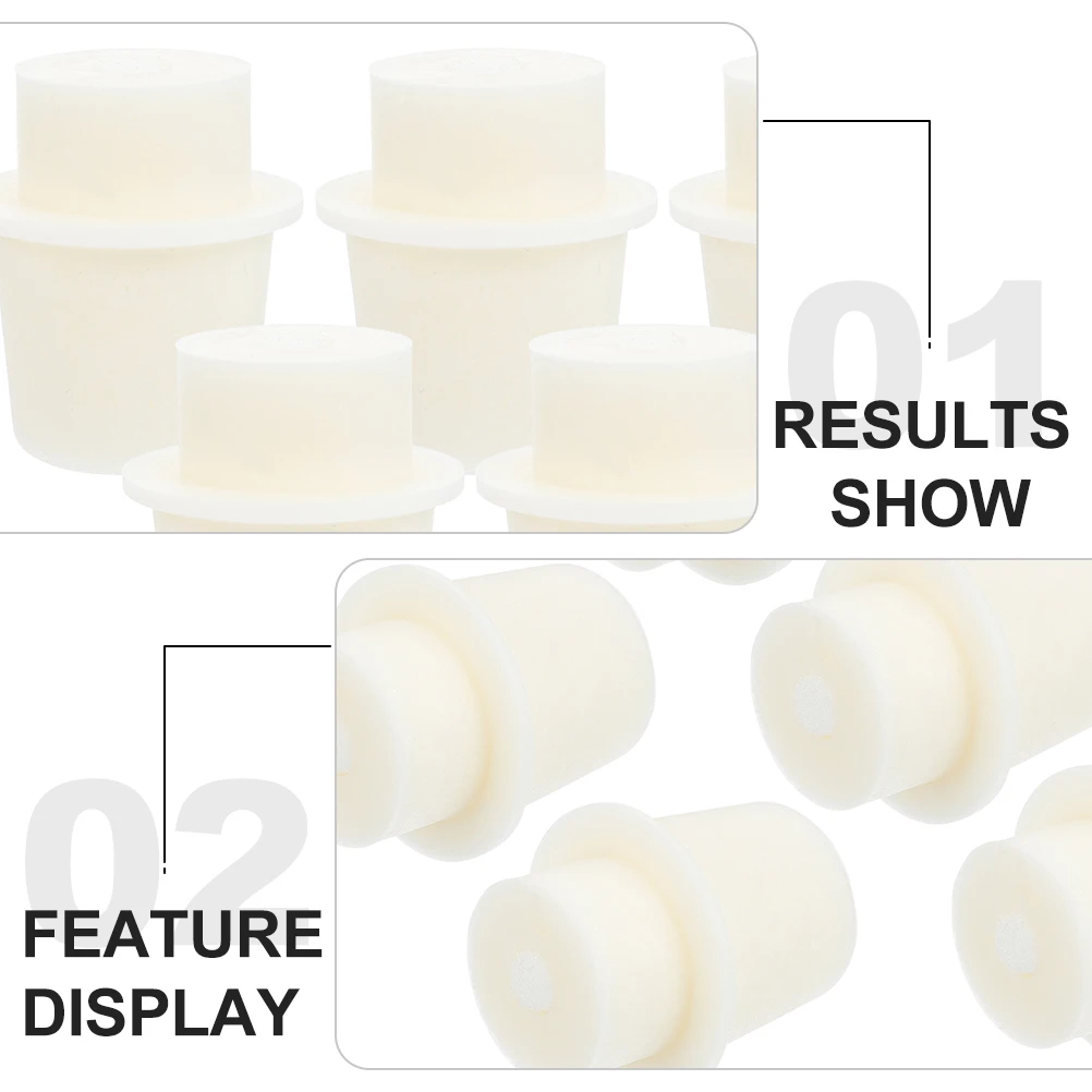 

5 Pcs Erlenmeyer Flask Stopper Tubes Test Lab Beakers Stoppers Experiment for Round
