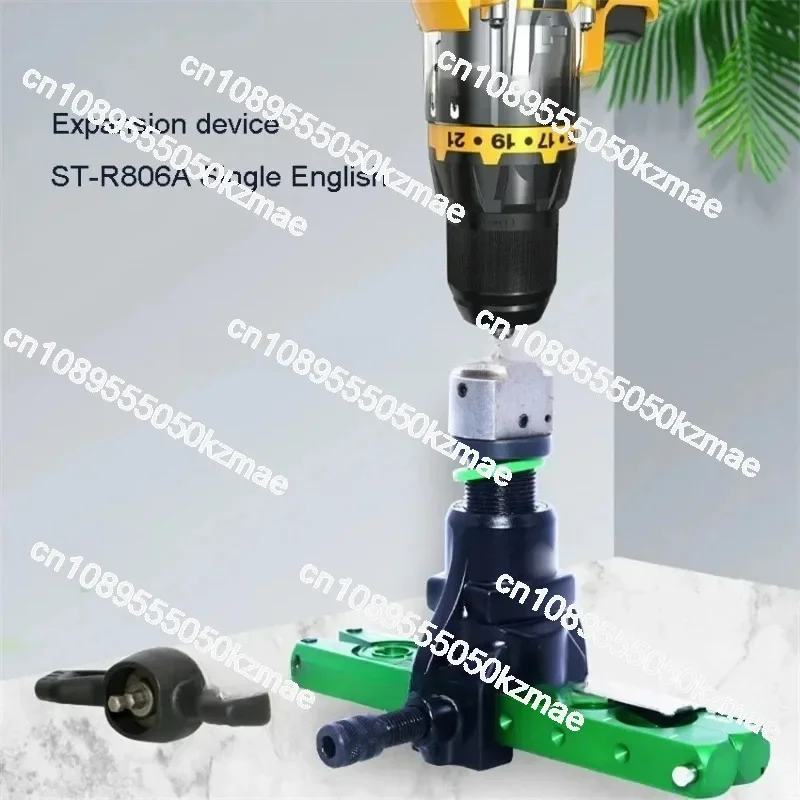 ST-R806A Ratchet Tube Expander, Hand & Electric Dual Purpose Eccentric Aluminum Alloy Pipe Flaring Tool 1/4