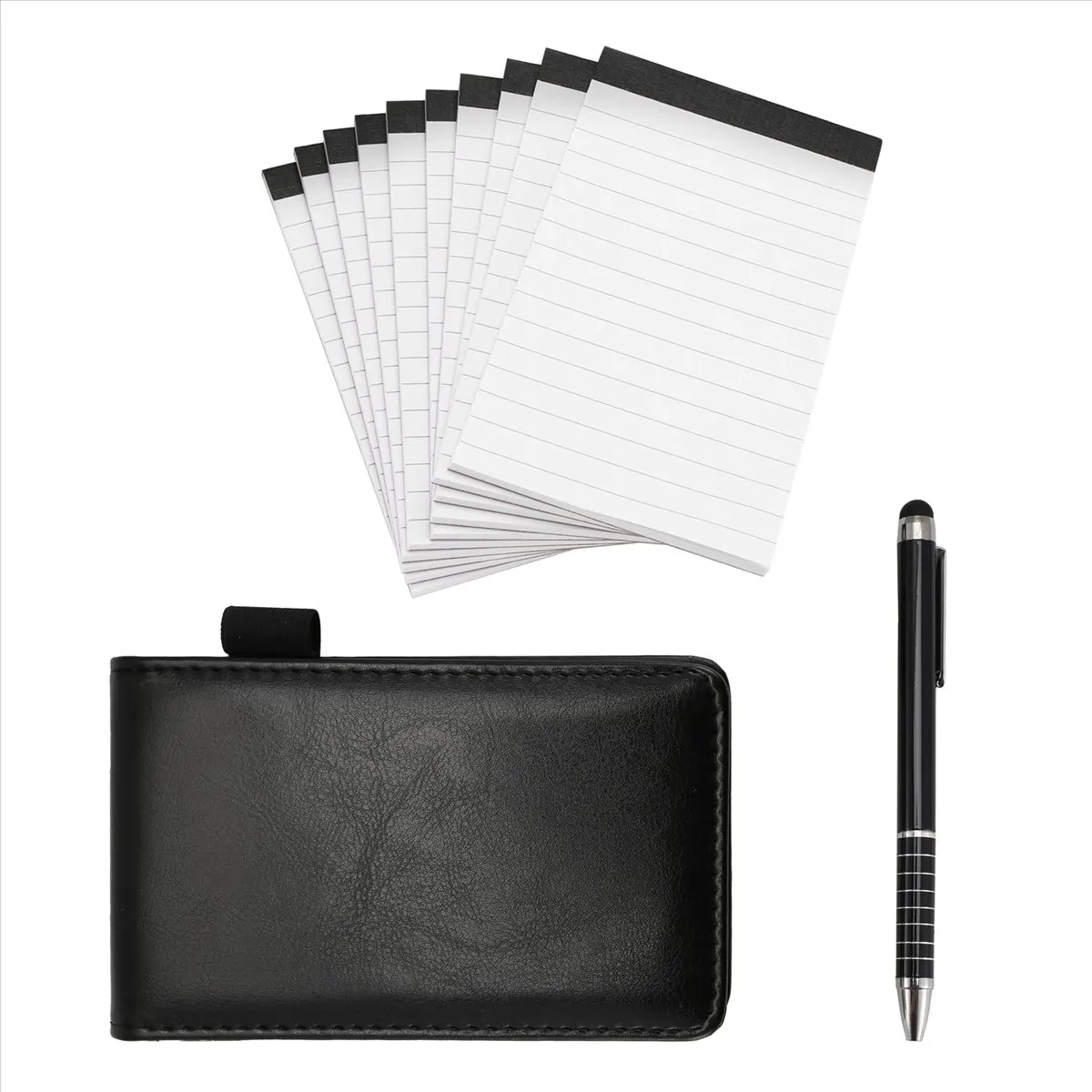 HOT 12 Pcs Small Pocket Notepads Holder Set Mini Pocket Note Pad Holder with 10 Pcs 3 inch x 5 inch Memo Book Refills 【SPECIAL O