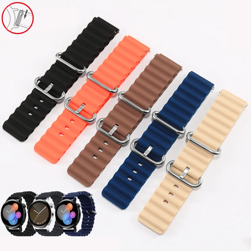 

CICIDD Silicone Watchband Suitable for Huawei GT3 Sports Watch Strap Watch3Pro/GT2 Breathable Belt Replacement Quick Disassembly