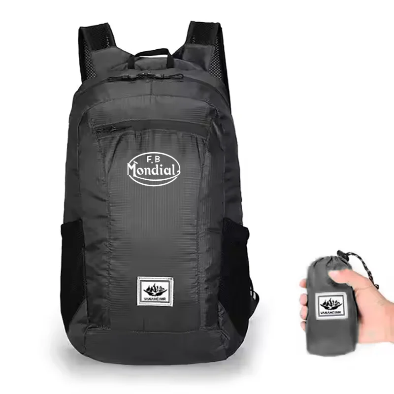 For FB Mondial Flat Track HPS 125 300 Hipster Imola SMT SMX 125 Enduro Motorcycle holdall Small Foldable Backpack Storage Bag