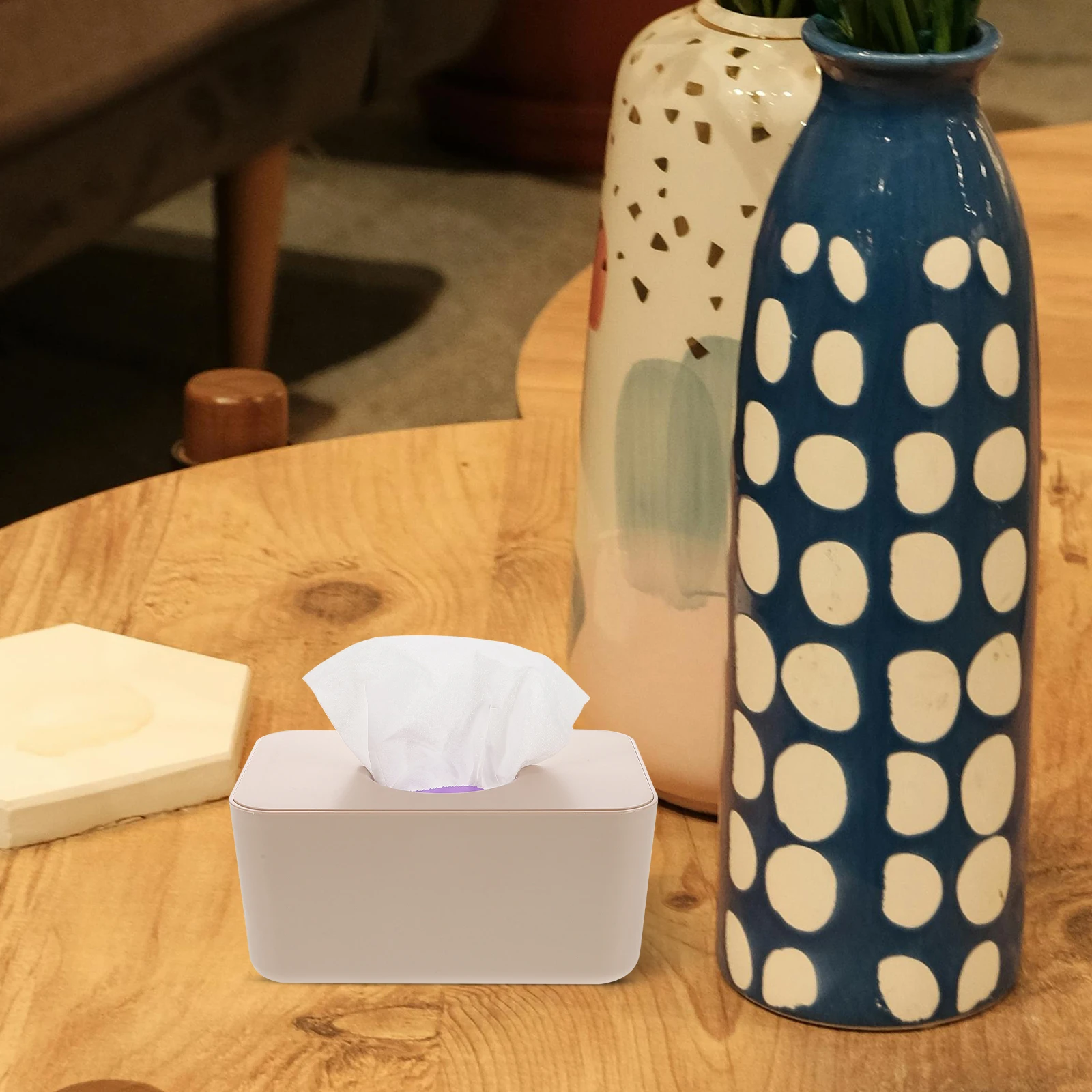 

Wet Tissue Box Sealed Silicone Dispenser Large Capacity Reusable Pouch for Home Car Travel Bathroom Brown Container