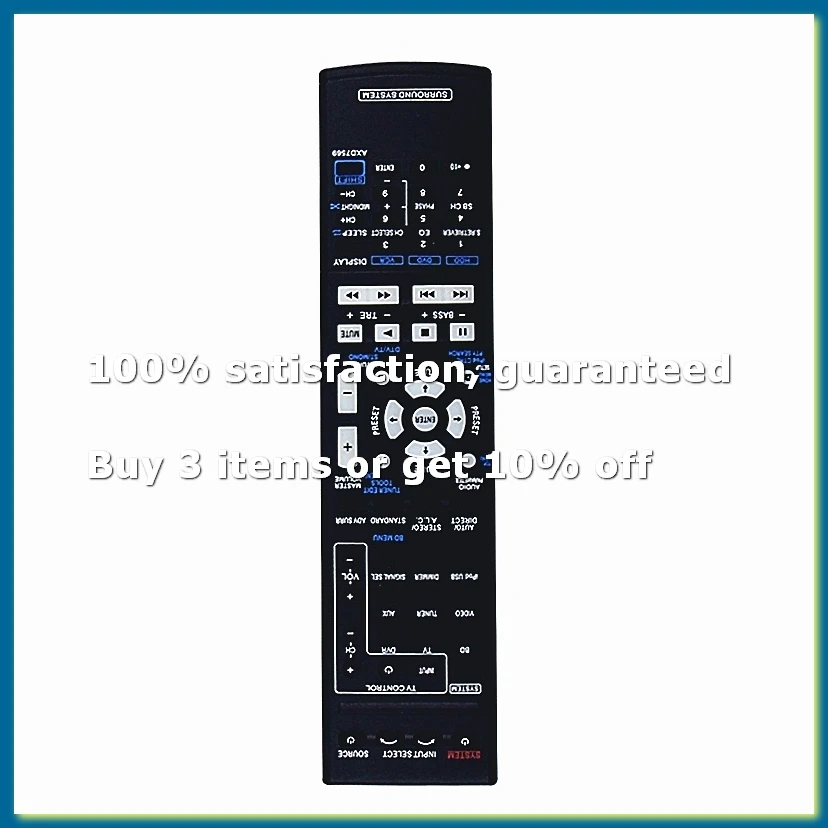 Replace AXD7569 Remote for Pioneer AV Receiver VSX-822-K VSX-1022-K VSX-822 VSX-1022 VSX-324 Surround System -710-A12I