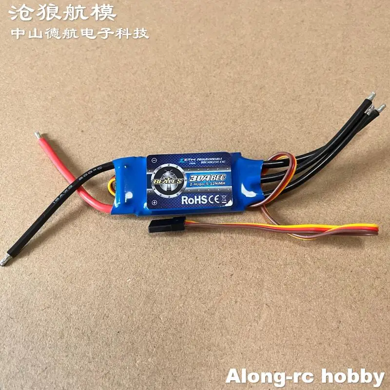 Ztw al30aブラシレス電子スピードコントローラー、2-4s、30a esc、diy rc飛行機モデル、ホビー飛行機のスペアパーツ、高品質