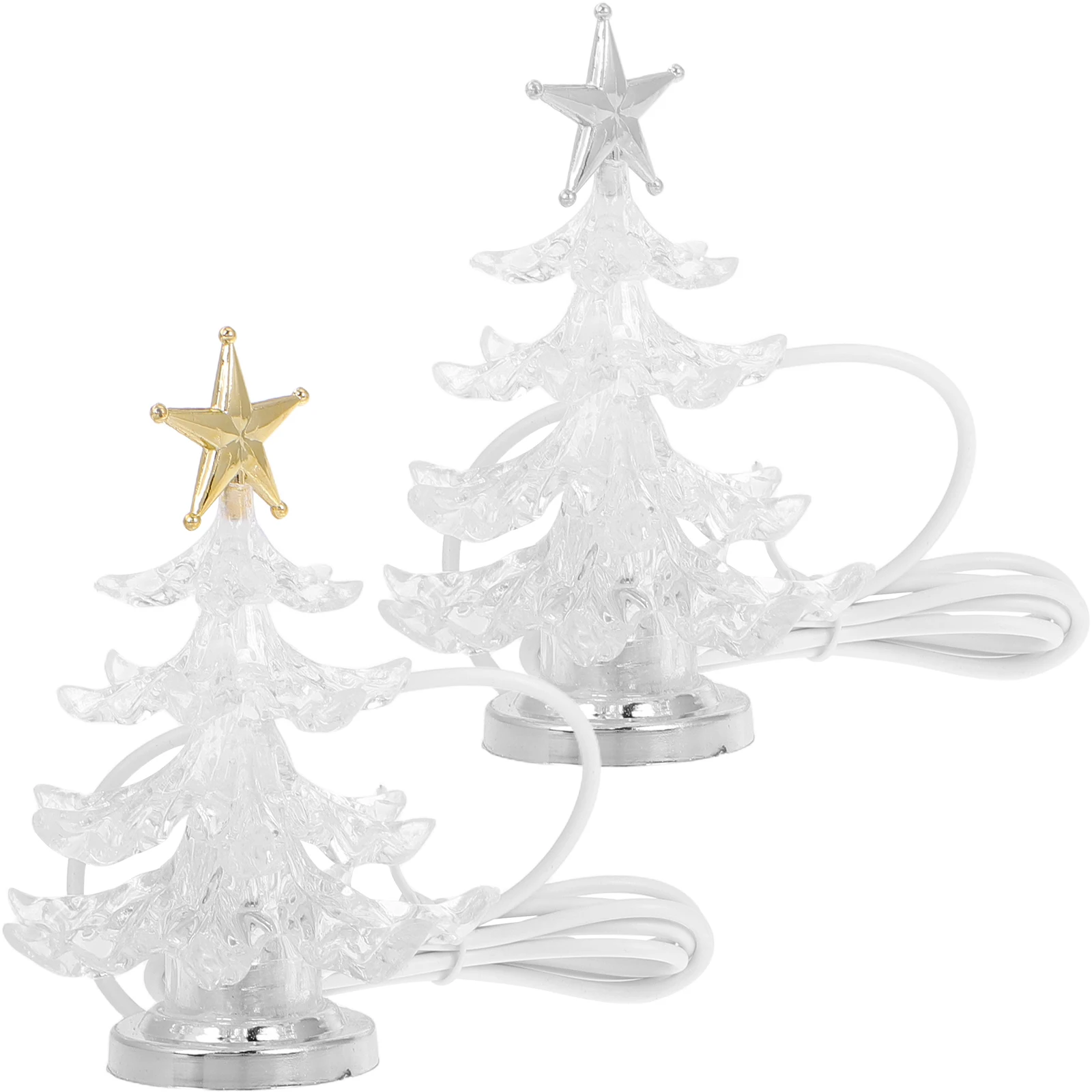 

Christmas Tree Night Light RGB Lamp Acrylic Mini Decorative LED Warm Festive Room Bedroom Office Bar Cafe